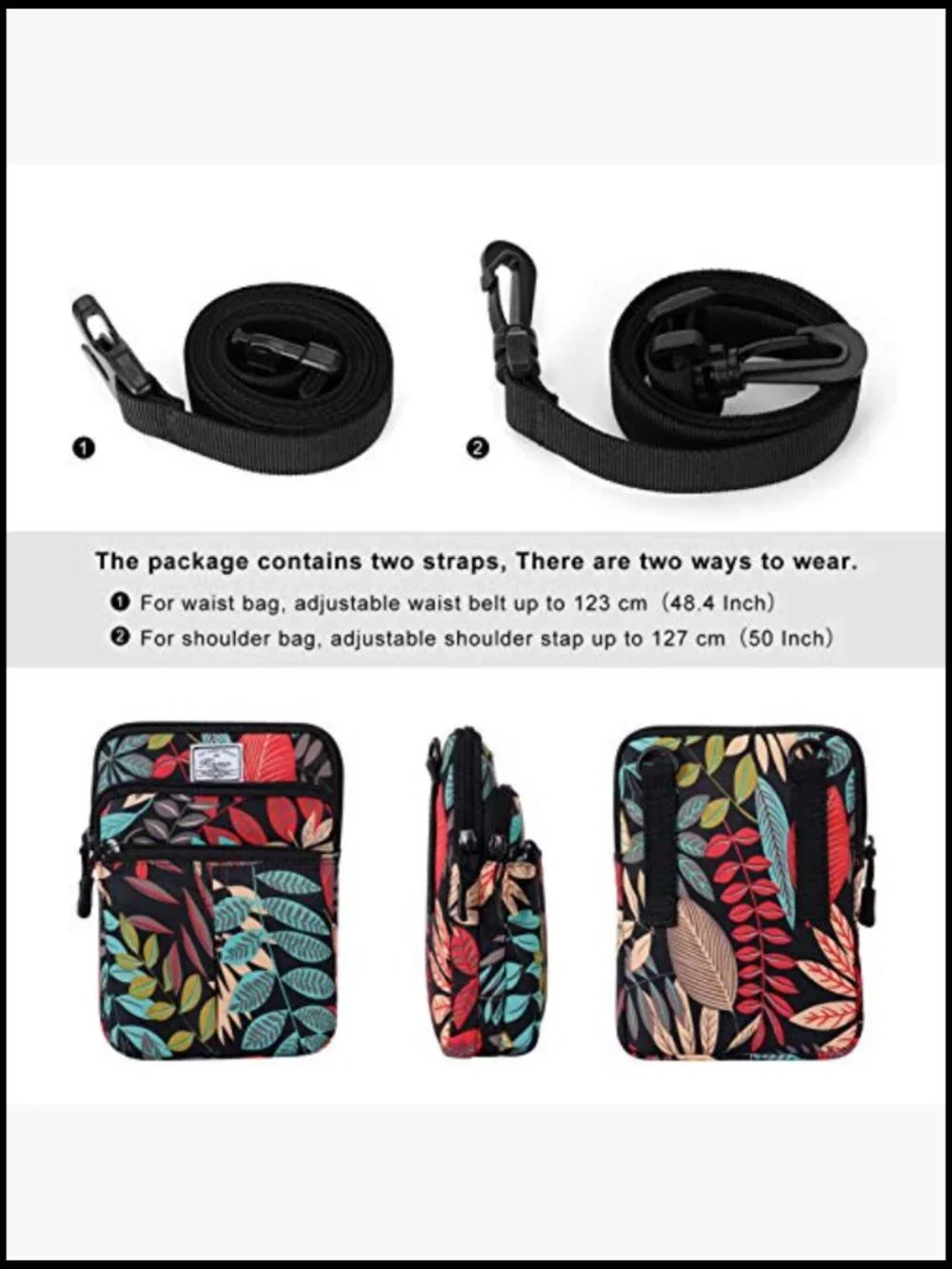 Multifunction Phone Waist Bag Crossbody Purse Travel Essentials Unisex Hipster